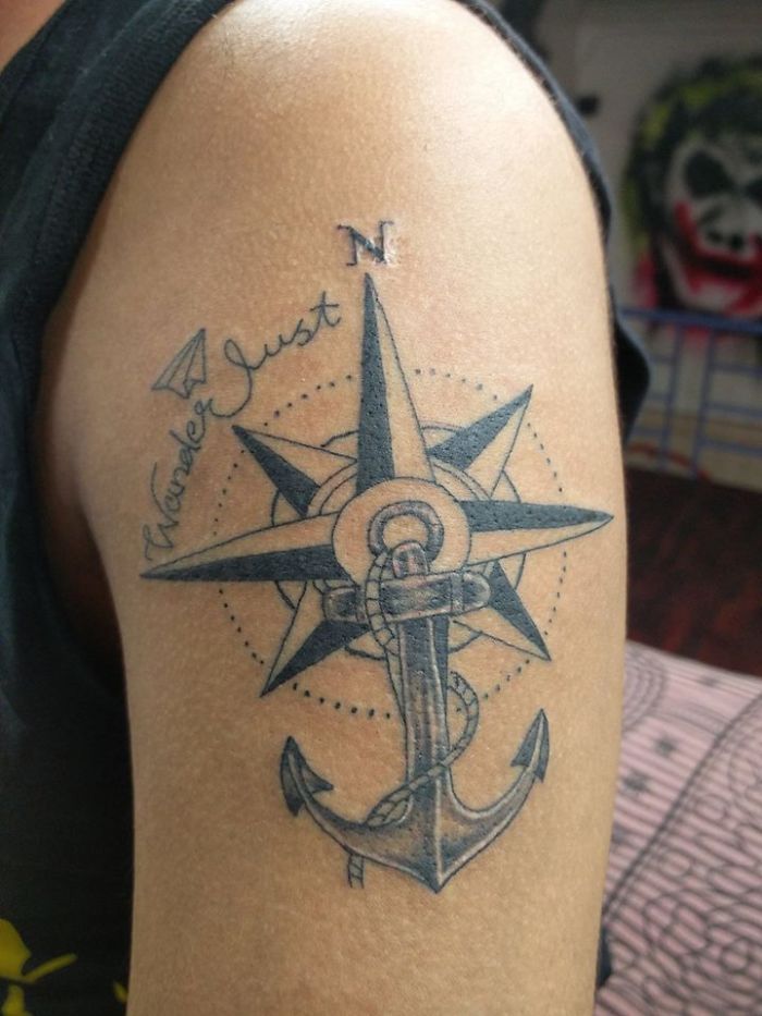 anchor tattoo on the arm