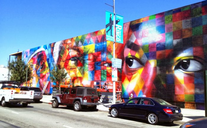 Street art on a street of Los Angeles