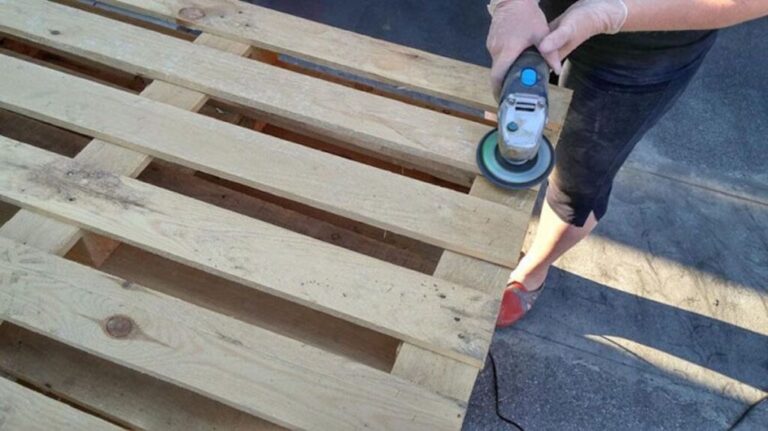 Clearning Wooden Pallet Surface