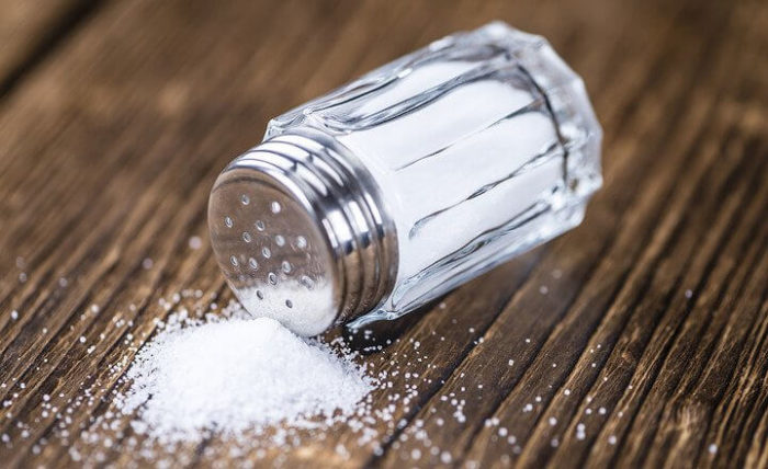 Salt being spilled