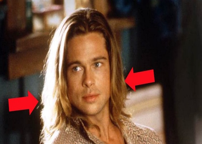 Brad Pitt's blond hair was very beautiful