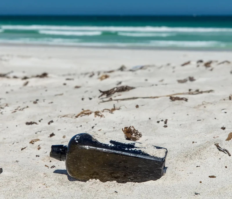 bottle in the beach