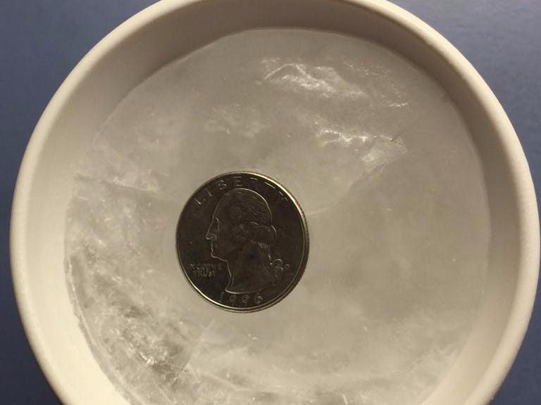 Why You Should Put a Quarter in a Cup of Frozen Water in a Hurricane